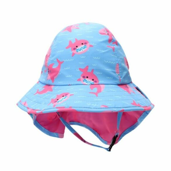 Zoocchini Cape Sunhat UPF50 Pink Shark - Image 2