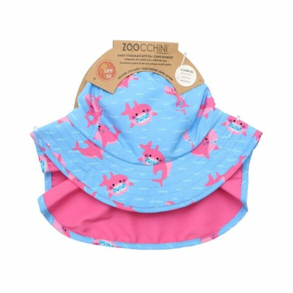 Zoocchini Cape Sunhat UPF50 Pink Shark - Image 4